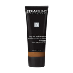 Dermablend front bottle 70W Deep Golden showing shade and pump for easy use