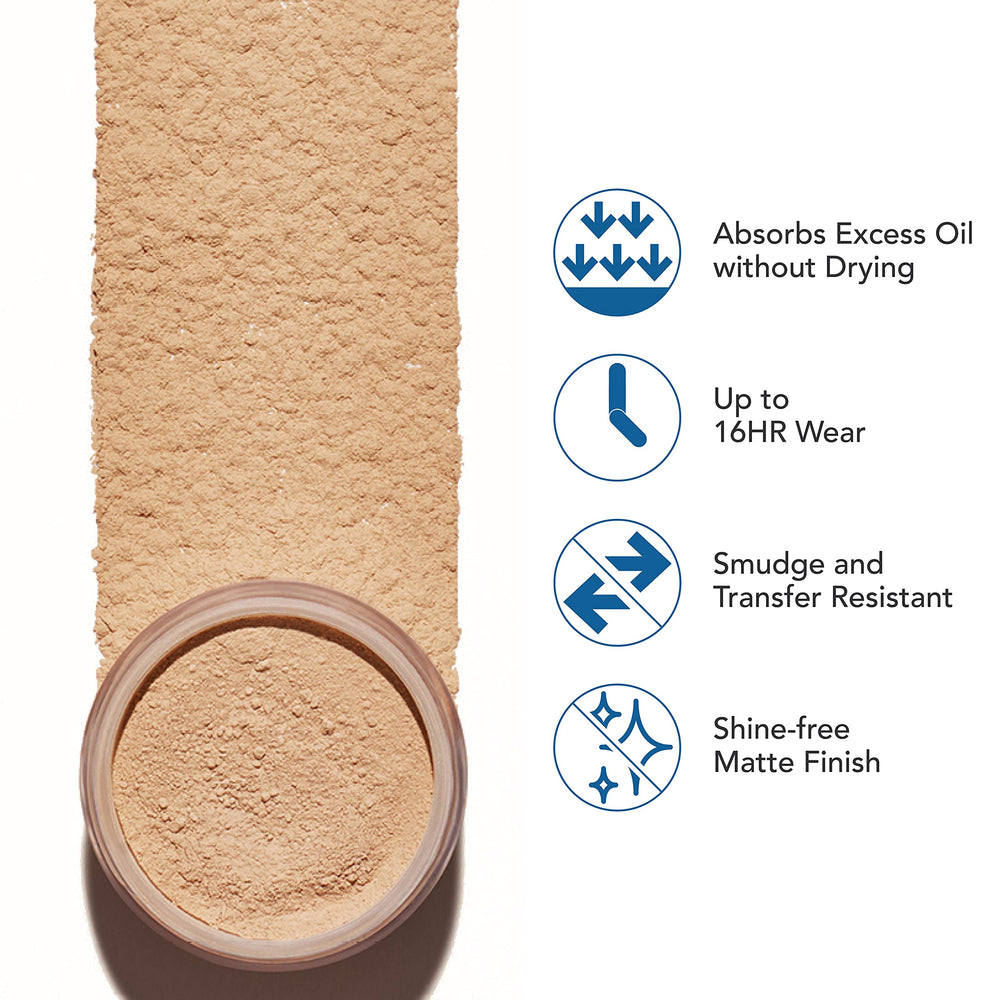 Dermablend open sifter detail showing fine mesh and easy dispensing benefit