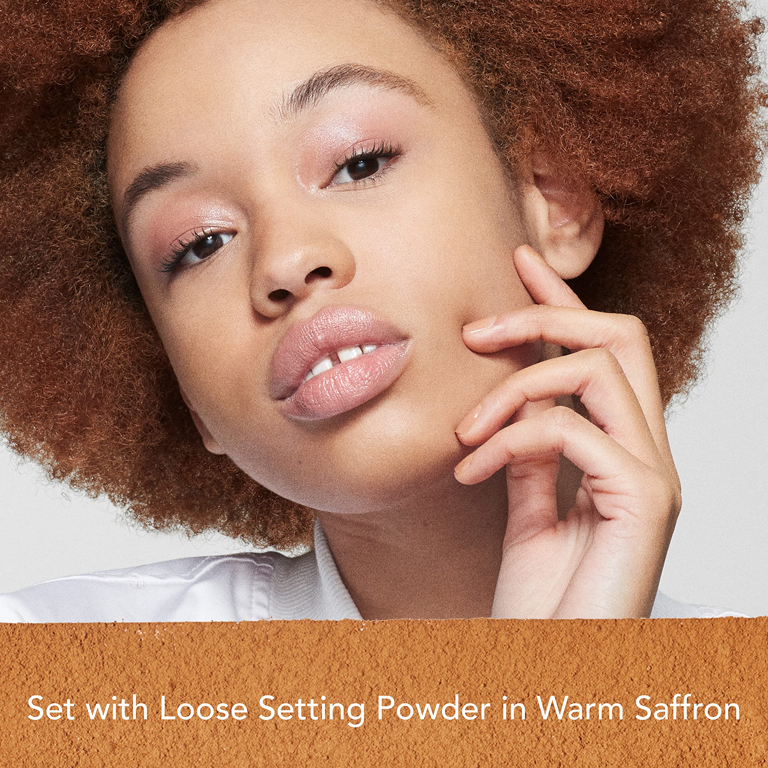 Dermablend powder texture closeup revealing micronized particles for a smooth, matte finish