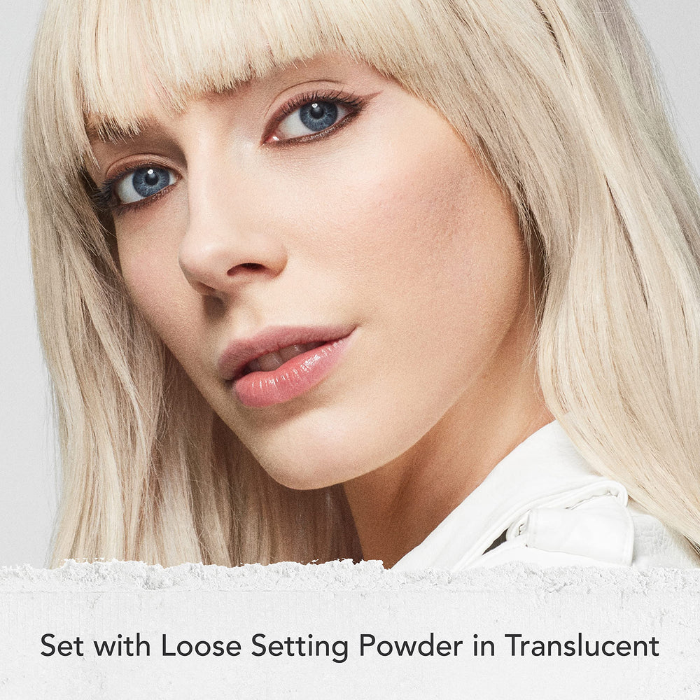 Dermablend powder texture close-up illustrating fine milled mattifying benefit