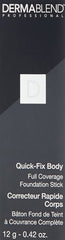 Dermablend being applied to leg showing targeted coverage of discoloration benefit