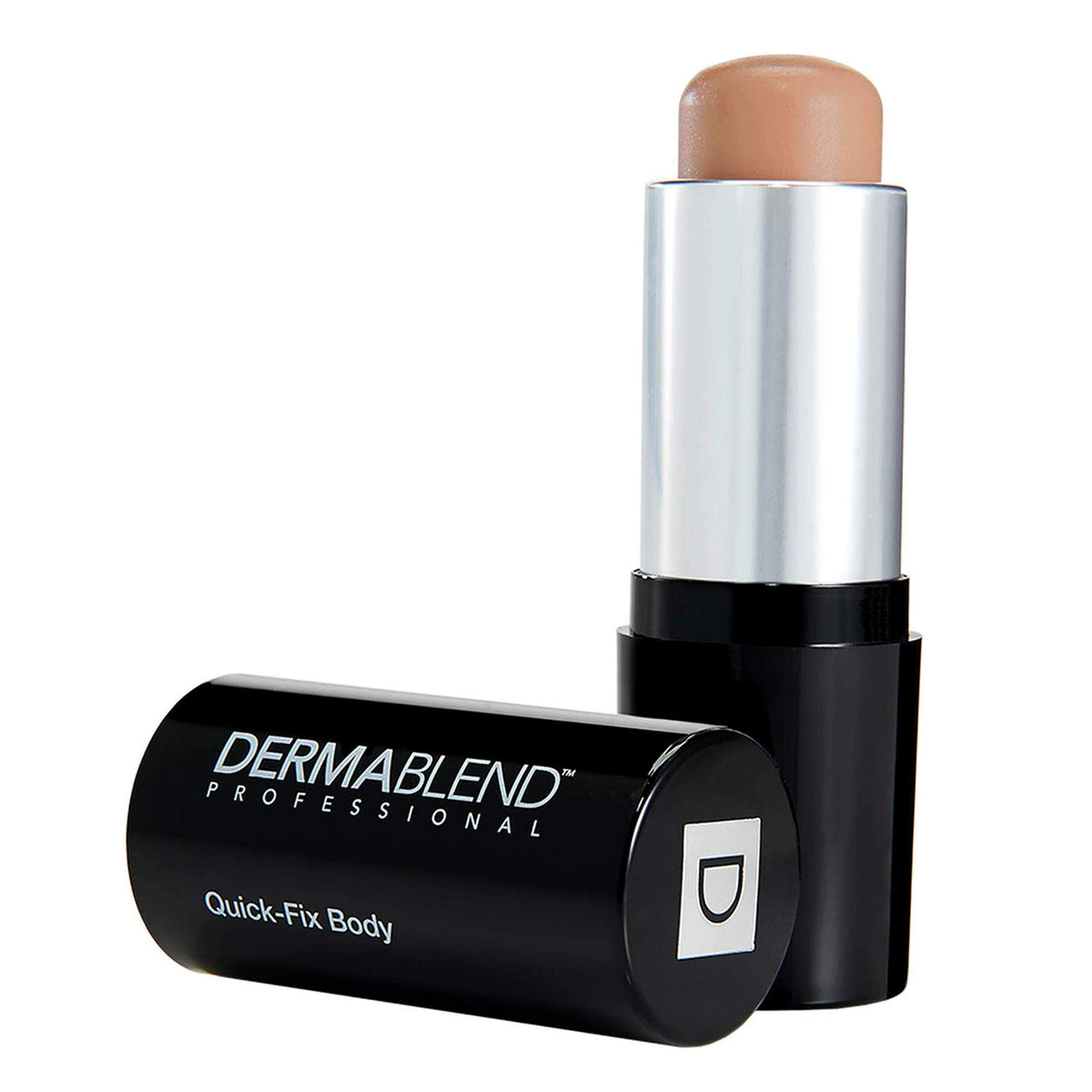 Dermablend quick-fix stick front packaging shows product and shade for easy selection