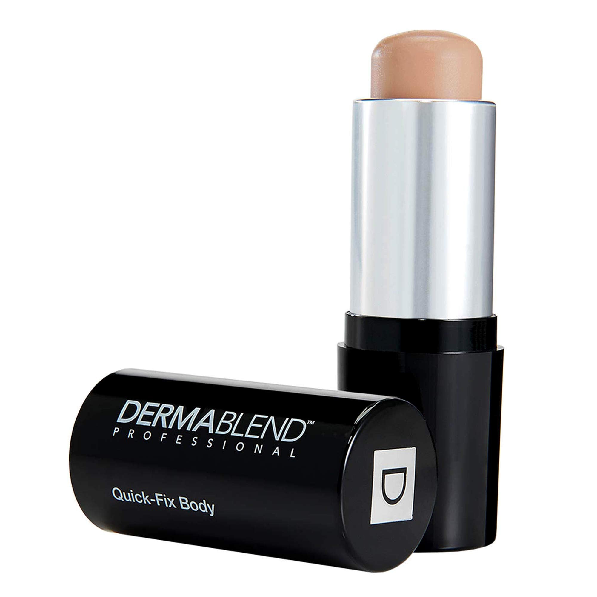 Dermablend Quick-Fix stick front view showing compact coverage and portability