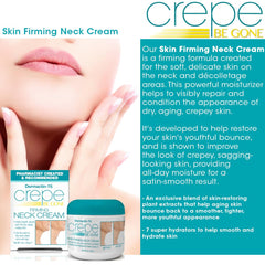 Dermactin application on neck demonstration illustrating targeted firming benefit