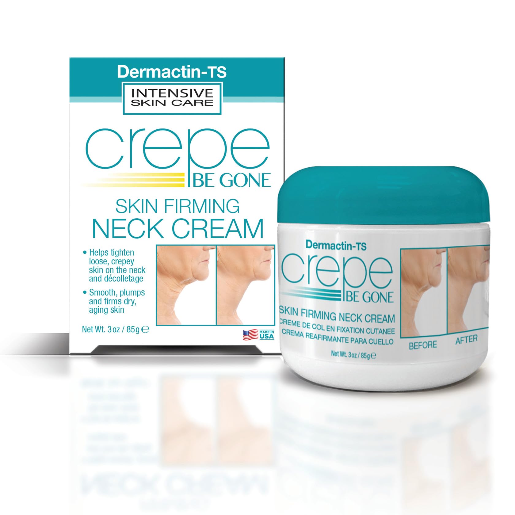 Dermactin jar front packaging showing product and easy access benefit