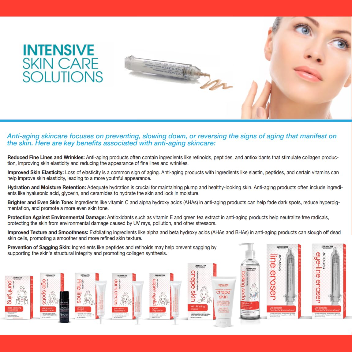Dermactin label and ingredients view to check active components and informed choice