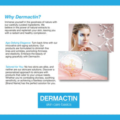 Dermactin label and pump detail highlighting clear dosing benefit