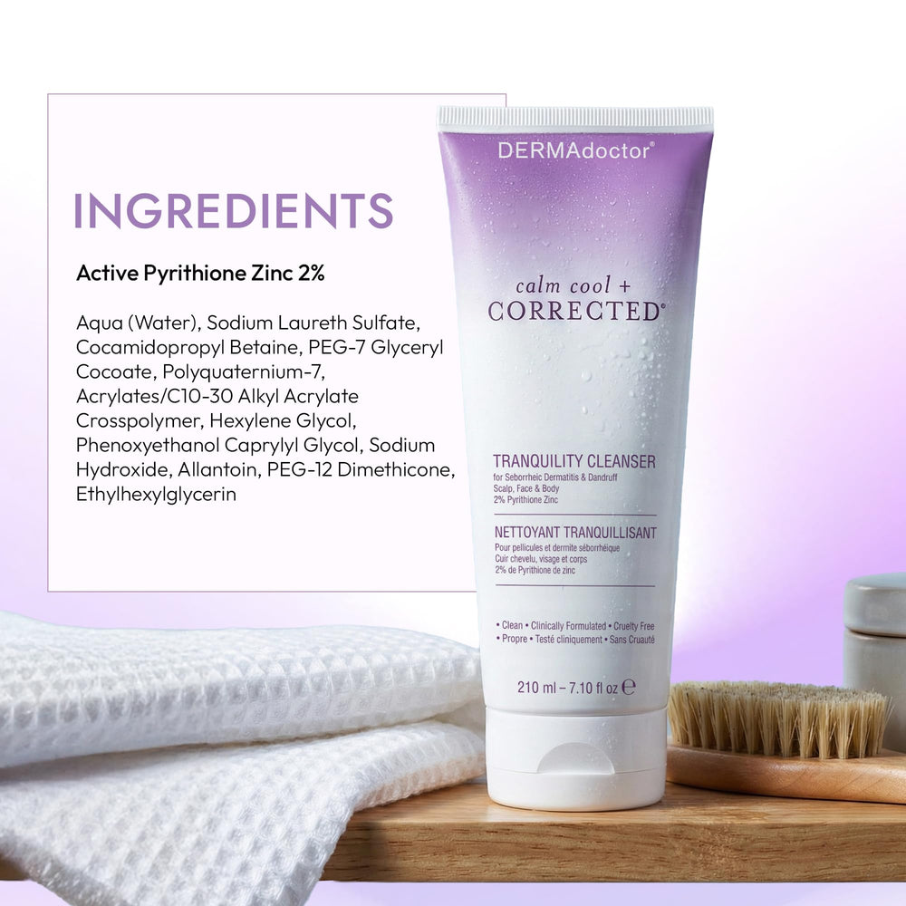 DERMAdoctor 7.1 fl oz next to common object showing product size and portability