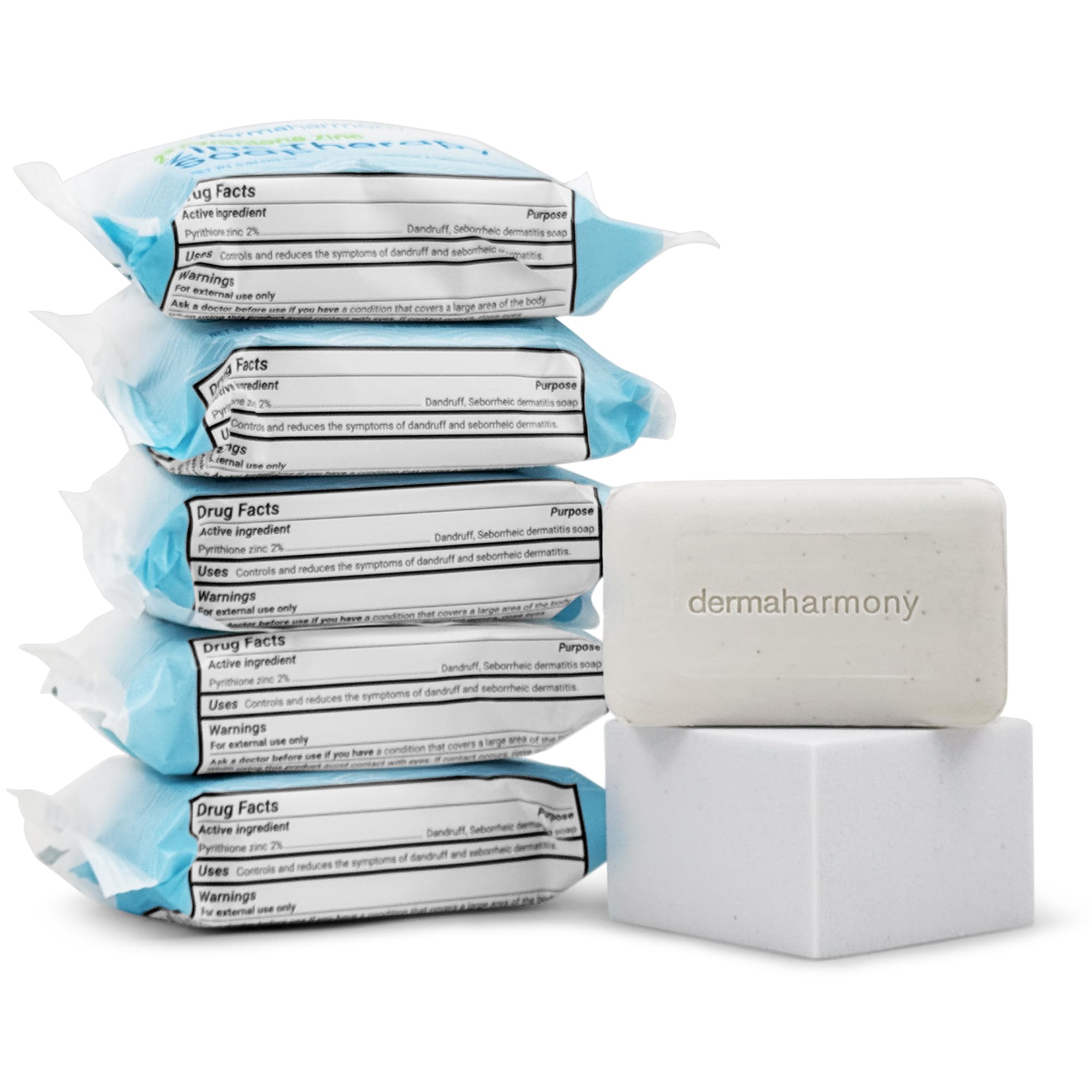 Dermaharmony 4 oz bar next to ruler showing compact travel-friendly size