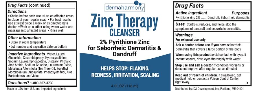 Dermaharmony cleanser pouring texture demonstrating gentle lather benefit