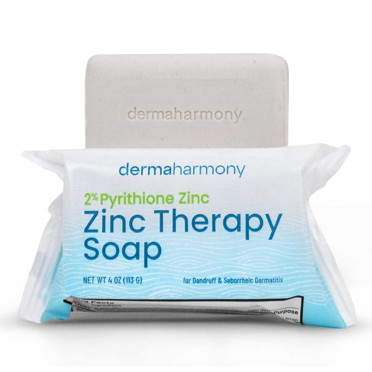 Dermaharmony front packaging showing 4 oz bar and medicated benefit