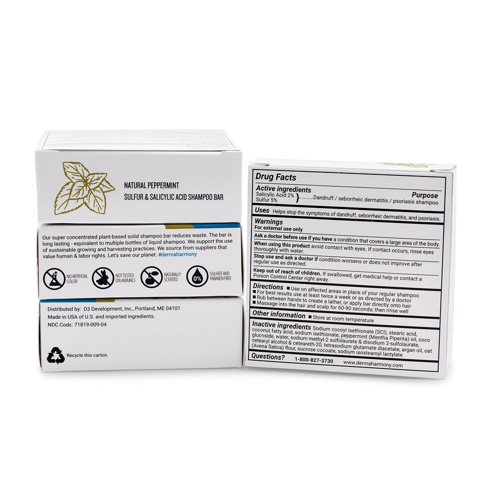 Dermaharmony bar lather on wet scalp demonstrating gentle cleansing benefit