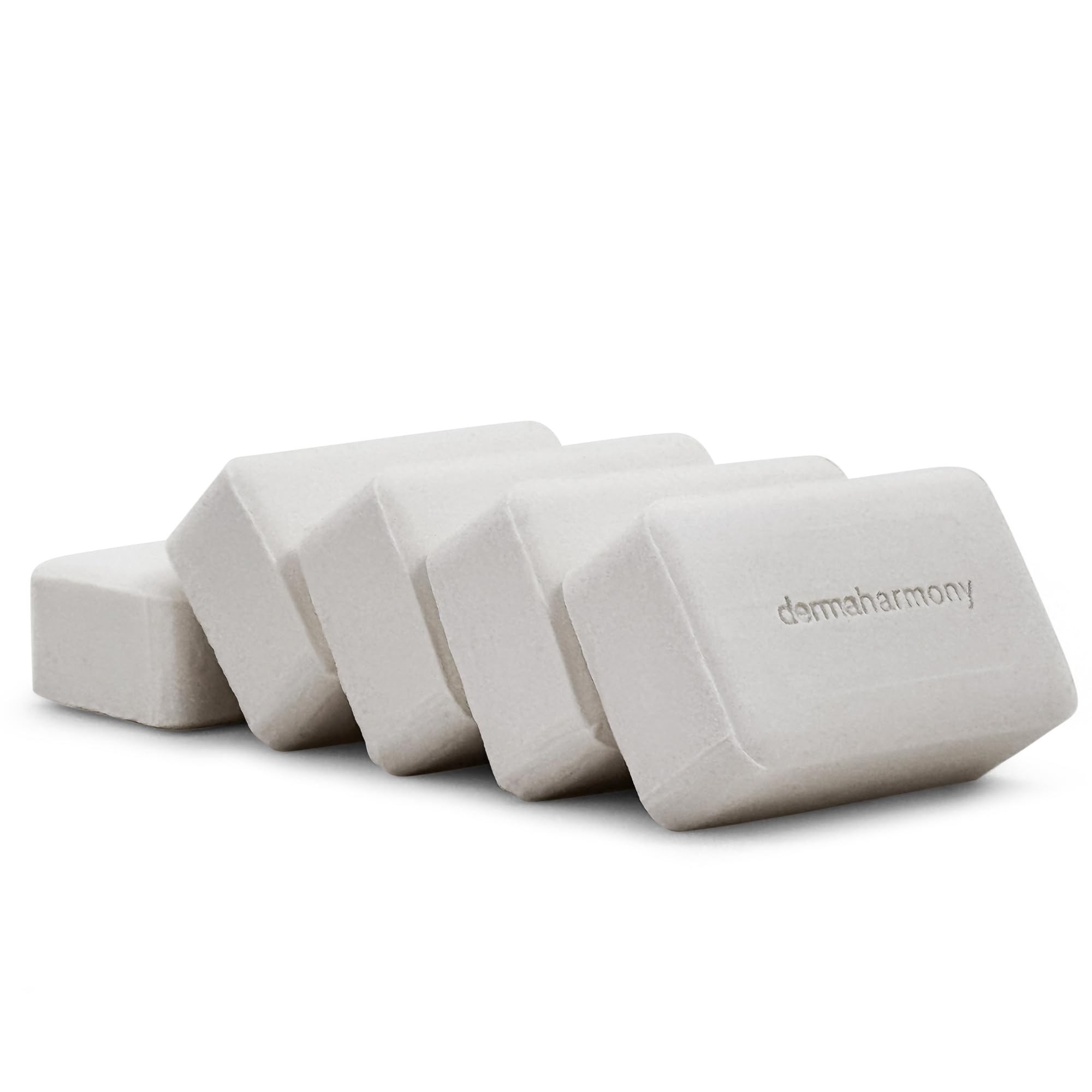 Dermaharmony bar resting on draining dish to prolong soap life and hygiene