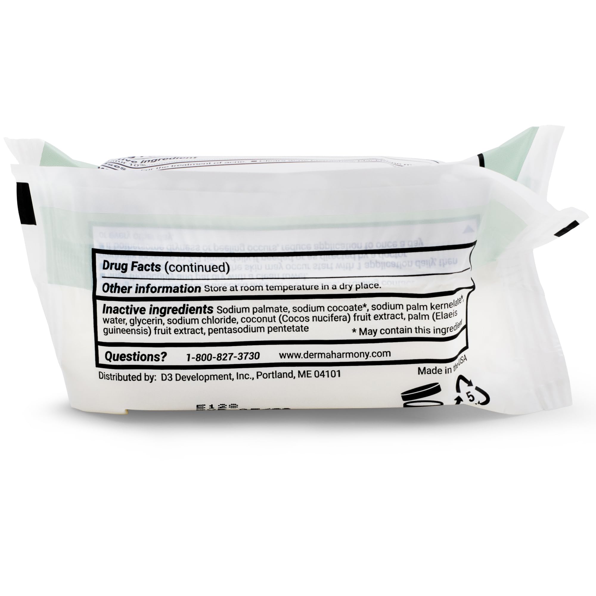 Dermaharmony sulfur bar beside a ruler showing 4 oz size and lasting value