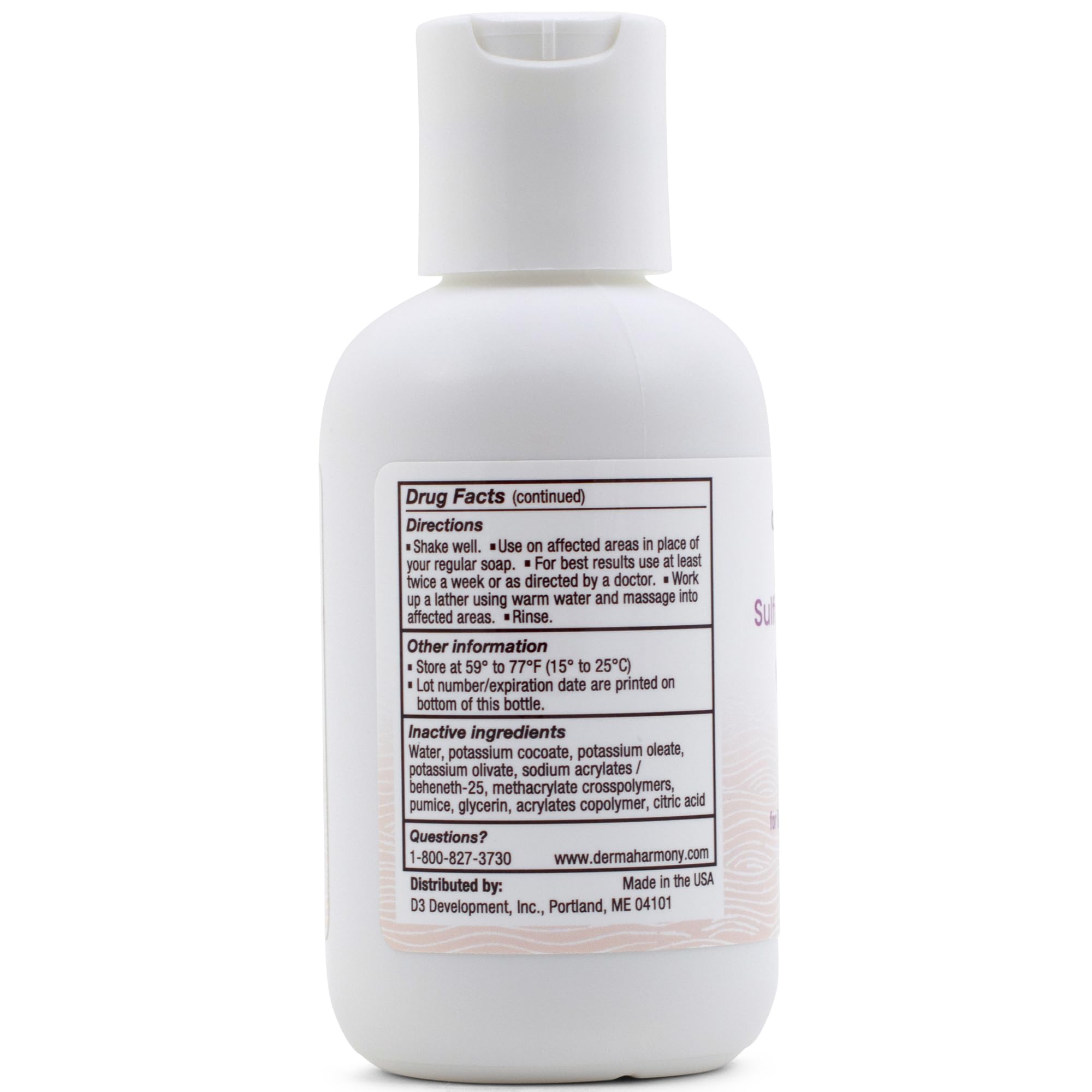 Dermaharmony soap lather texture close-up demonstrating gentle foaming and exfoliating pumice