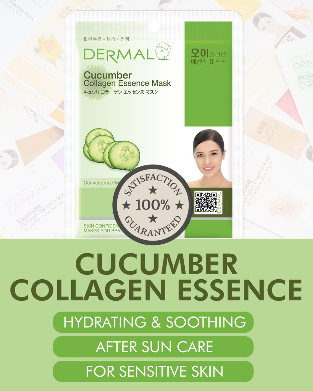 DERMAL open sheet mask on hand demonstrating thin fabric for full-face contact benefit