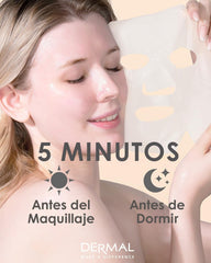 DERMAL ingredient list label focused on collagen and calming botanicals