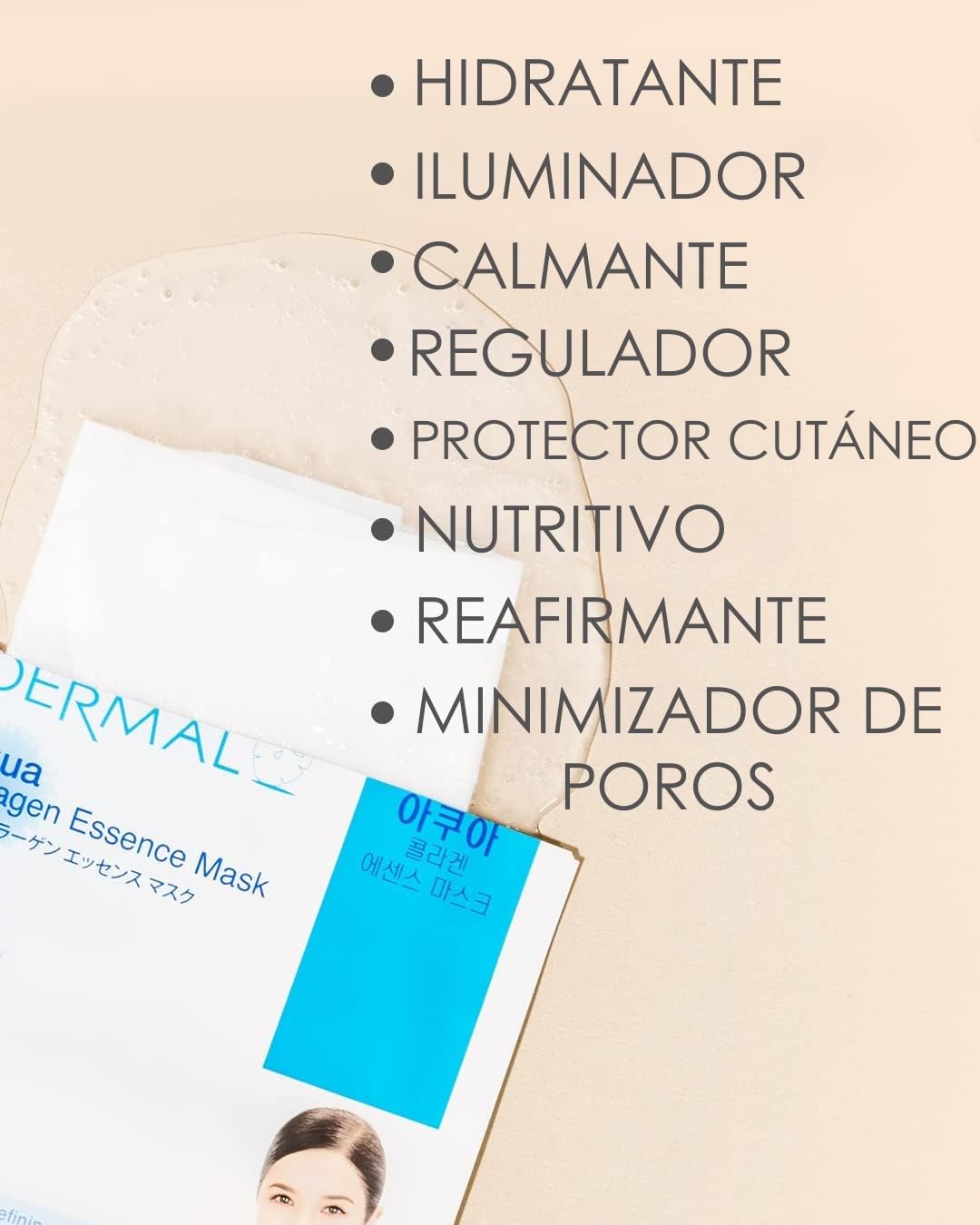 DERMAL mask worn on face demonstrating comfortable fit and quick results