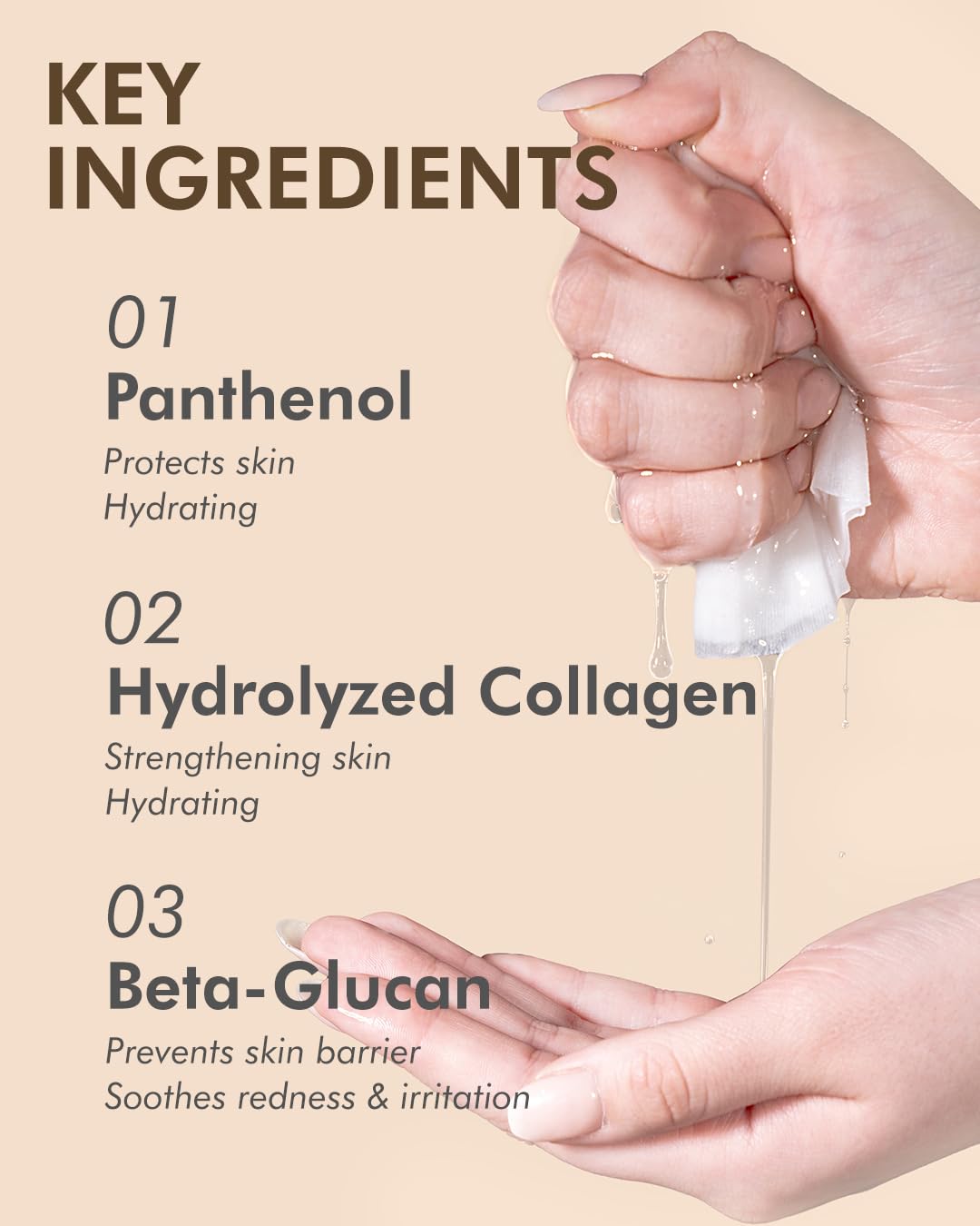 DERMAL sheet mask applied on face demonstrating calming and smoothing effect