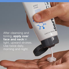 Dermalogica Active Moist in hand to show 3.4 fl oz scale and travel-friendly size