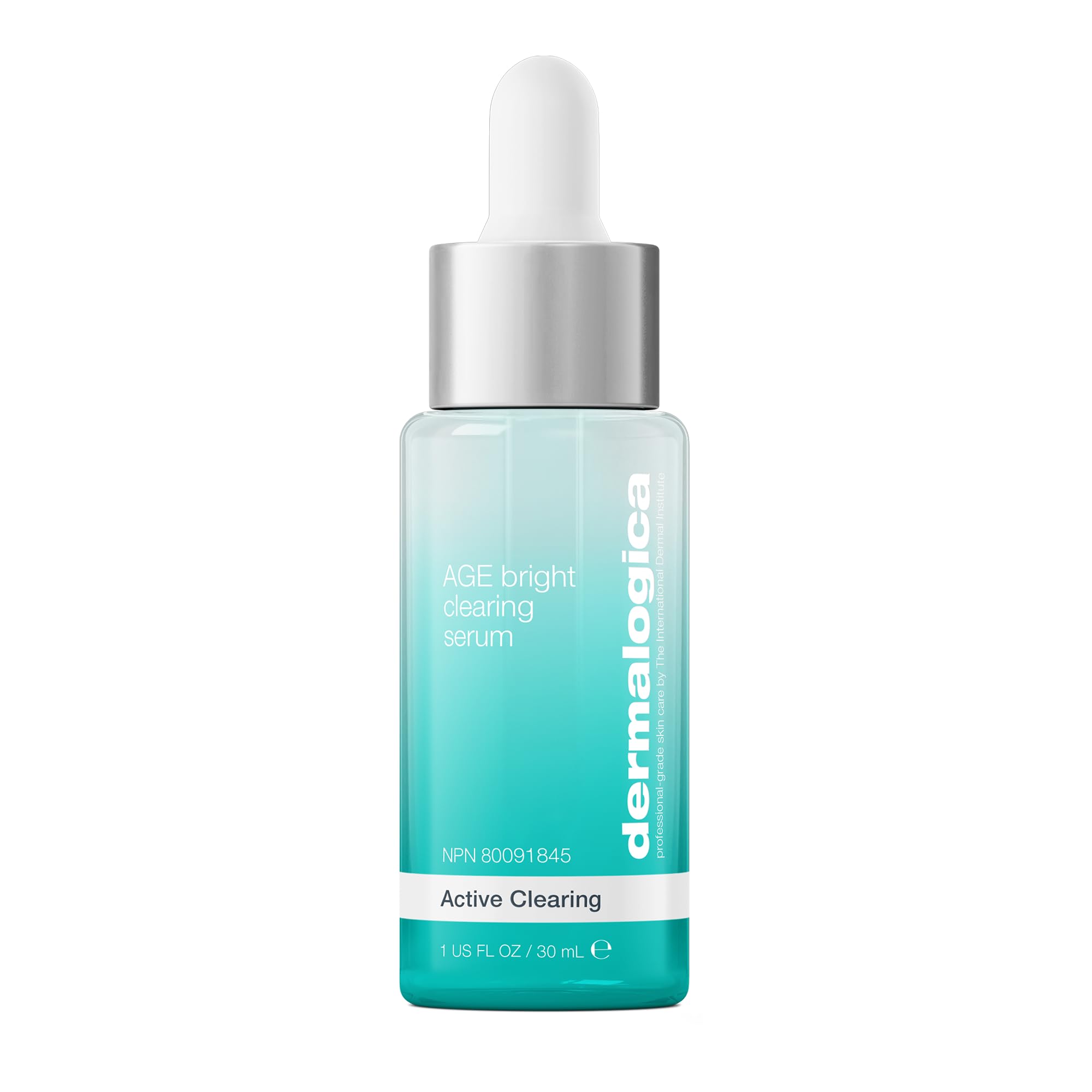 Dermalogica bottle front view showing clean clinical design and clear benefits
