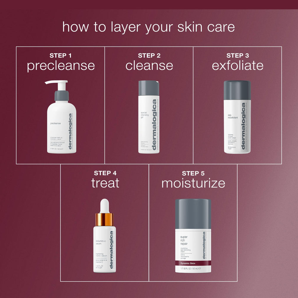Dermalogica before-and-after skin texture comparison demonstrating improved resilience
