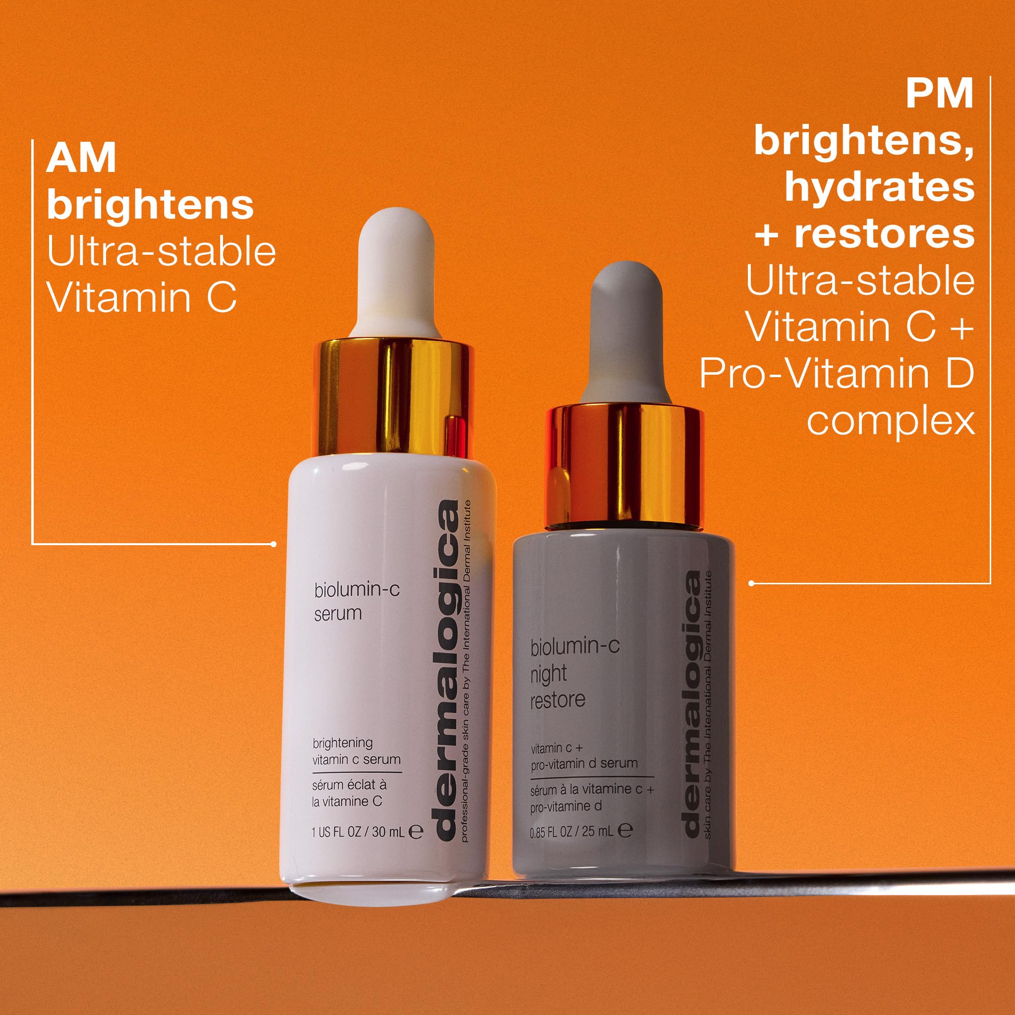 Dermalogica Biolumin-C being applied to face showing easy layering and improved texture