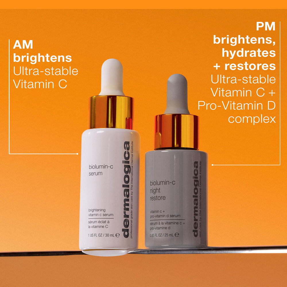 Dermalogica Biolumin-C Serum in hand for size comparison and on-the-go convenience