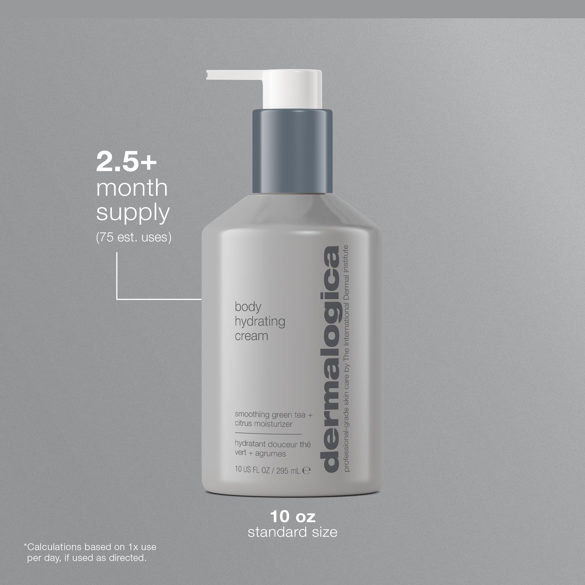 Dermalogica tube on bathroom counter suggesting post-shower hydration routine