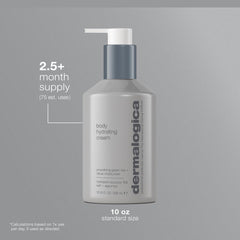 Dermalogica tube on bathroom counter suggesting post-shower hydration routine
