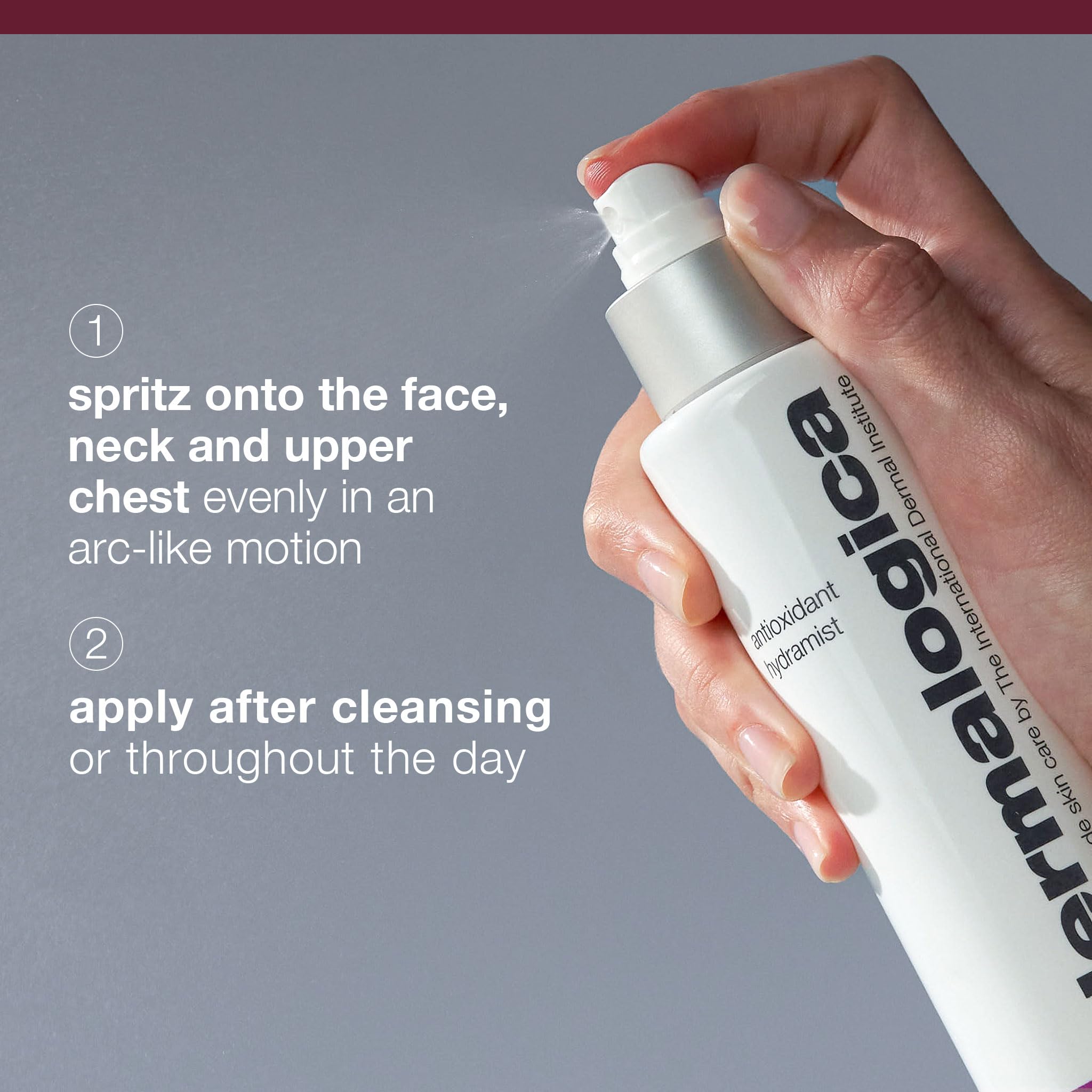 Dermalogica bottle label visible highlighting key ingredients and benefits