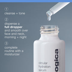 Dermalogica bottle in hand demonstrating easy pump and travel-friendly size