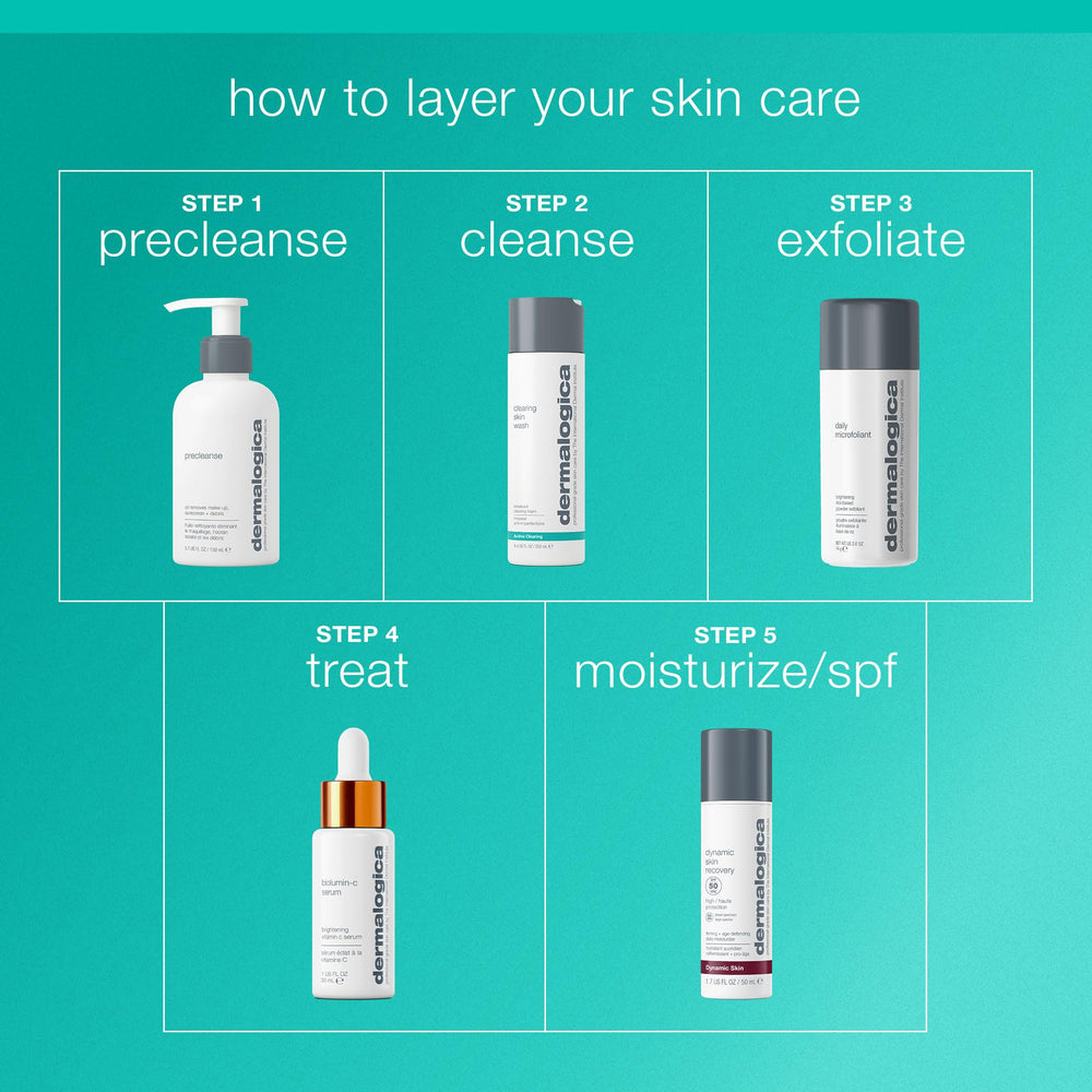 Dermalogica before and after scale suggesting reduced congestion and smoother texture