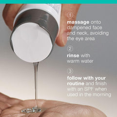 Dermalogica bottle in hand illustrating the 8.4 fl oz size and portability