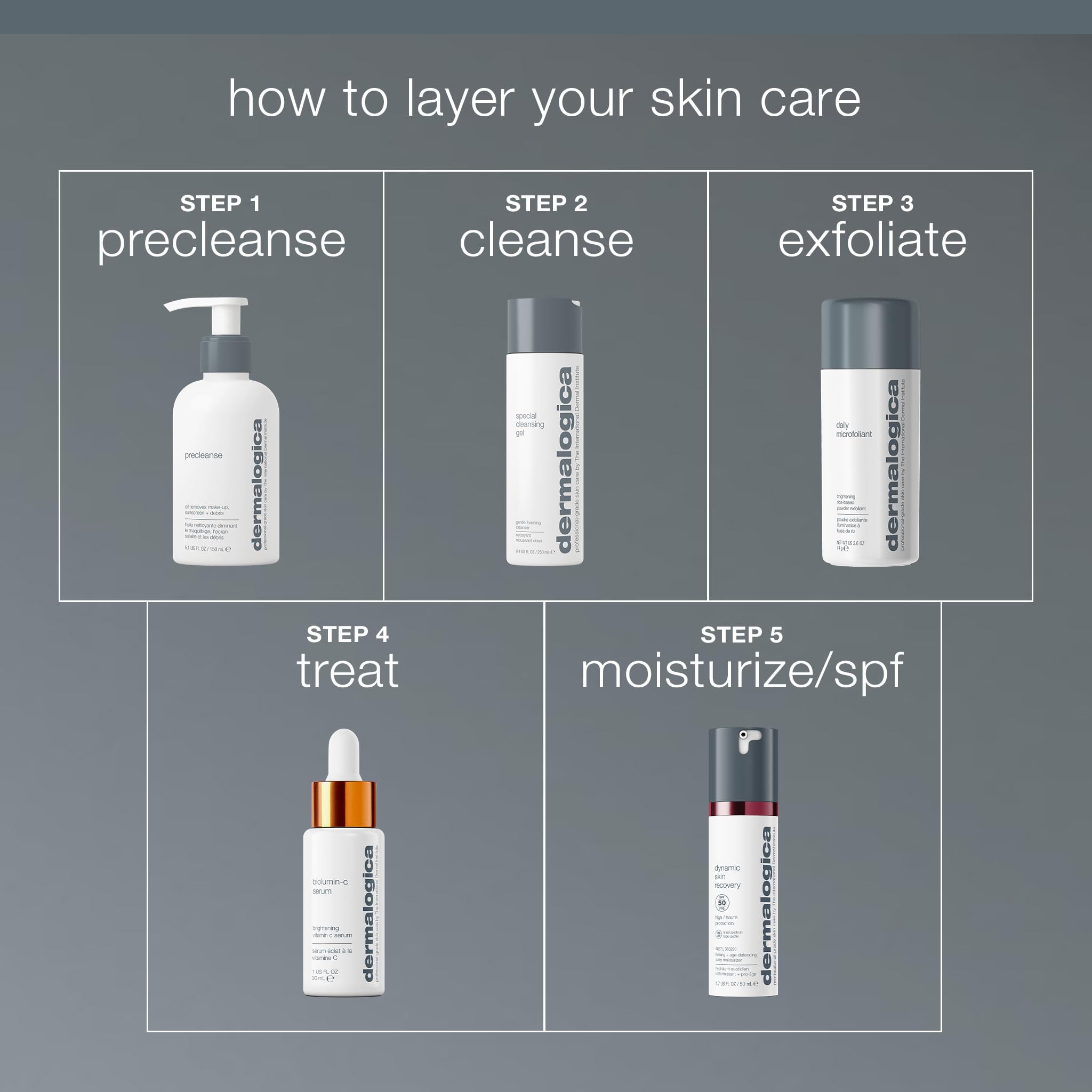 Dermalogica next to hand for scale and travel-friendly size benefit