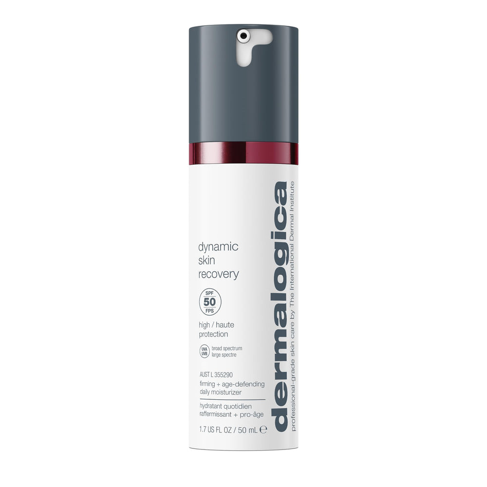 Dermalogica front packaging showing SPF50 and lightweight benefit