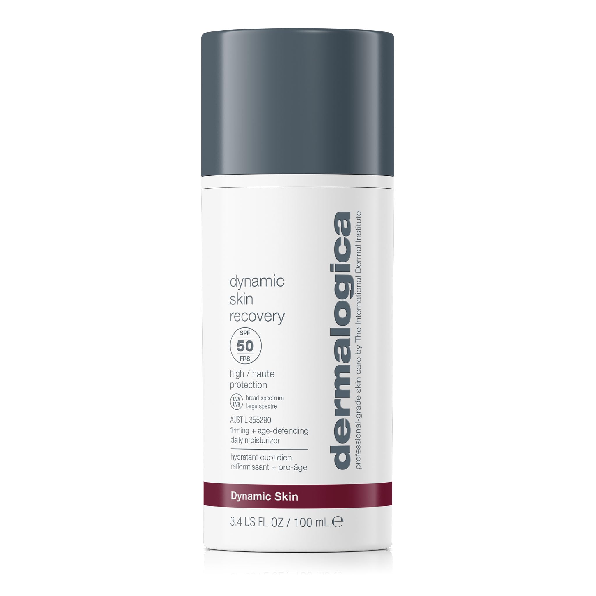 Dermalogica front packaging showing SPF50 and anti-aging benefits