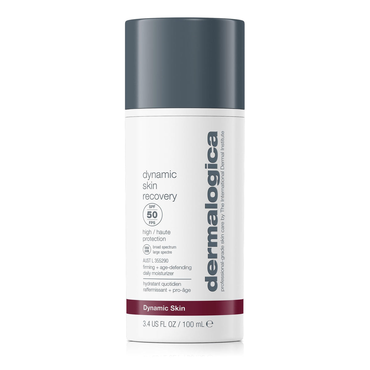Dermalogica front packaging showing SPF50 and anti-aging benefits