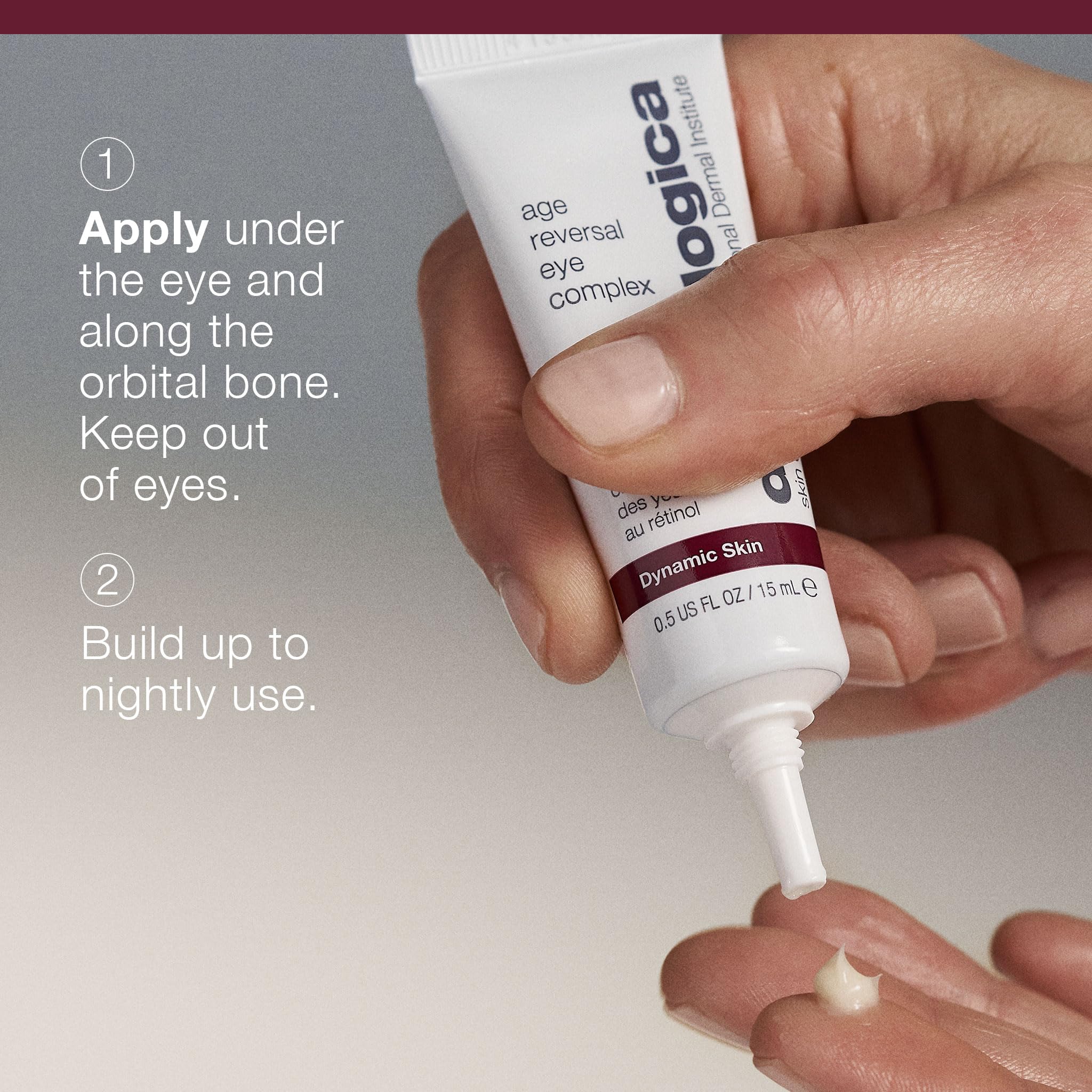 Dermalogica 0.5 oz size comparison on palm to illustrate compact travel-friendly benefit