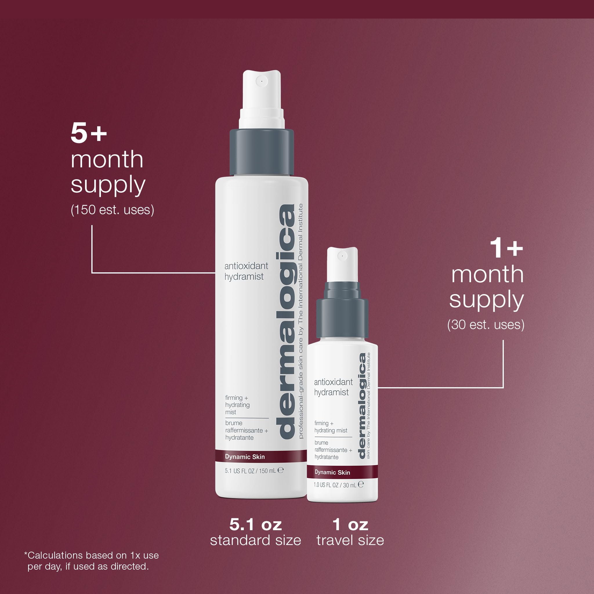Dermalogica next to makeup on vanity demonstrating use over cosmetics