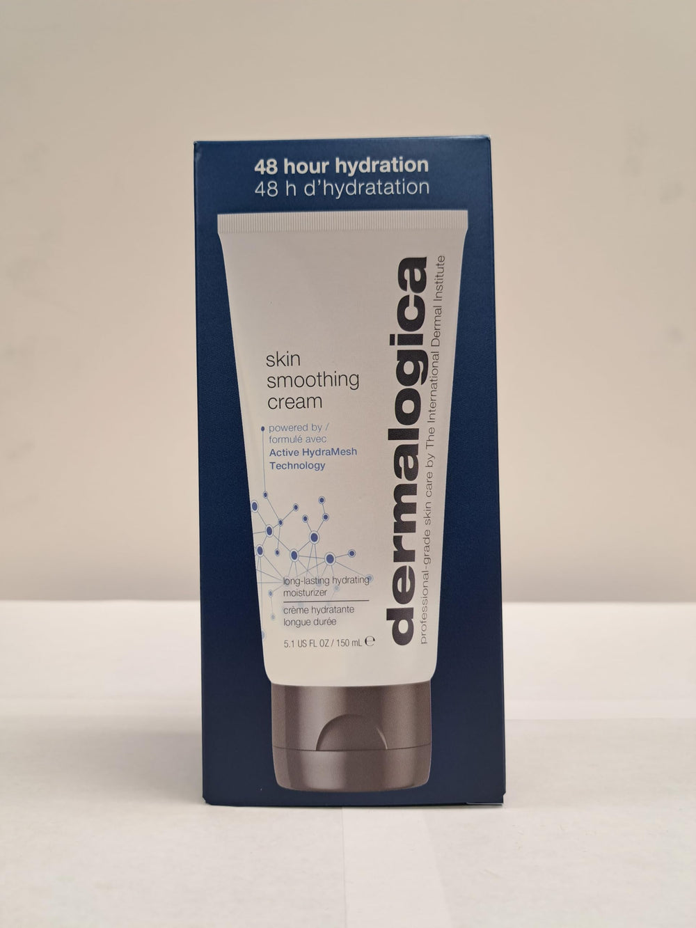 Dermalogica jar on bathroom shelf lifestyle scene for daily routine convenience benefit