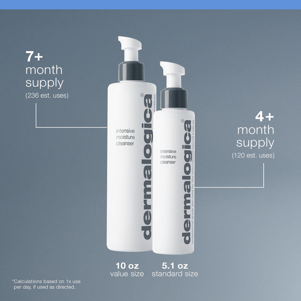 Dermalogica bottle held in hand showing 5.1 fl oz scale for shoppers