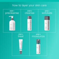 Dermalogica product label close-up showing active ingredients and clear guidance