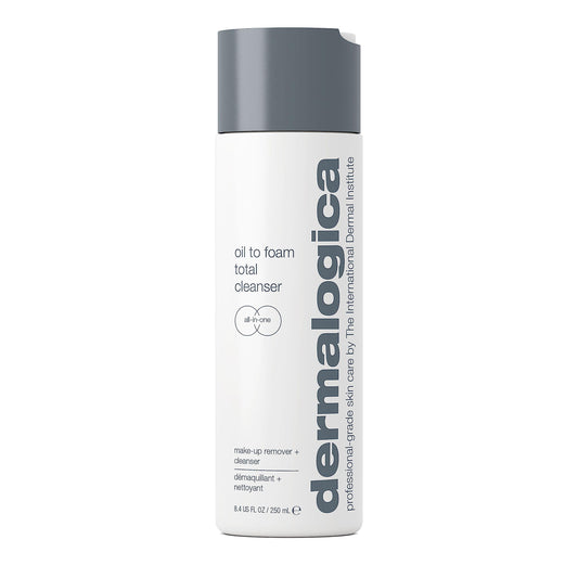 Dermalogica bottle front view showing cleanser, quick identification benefit