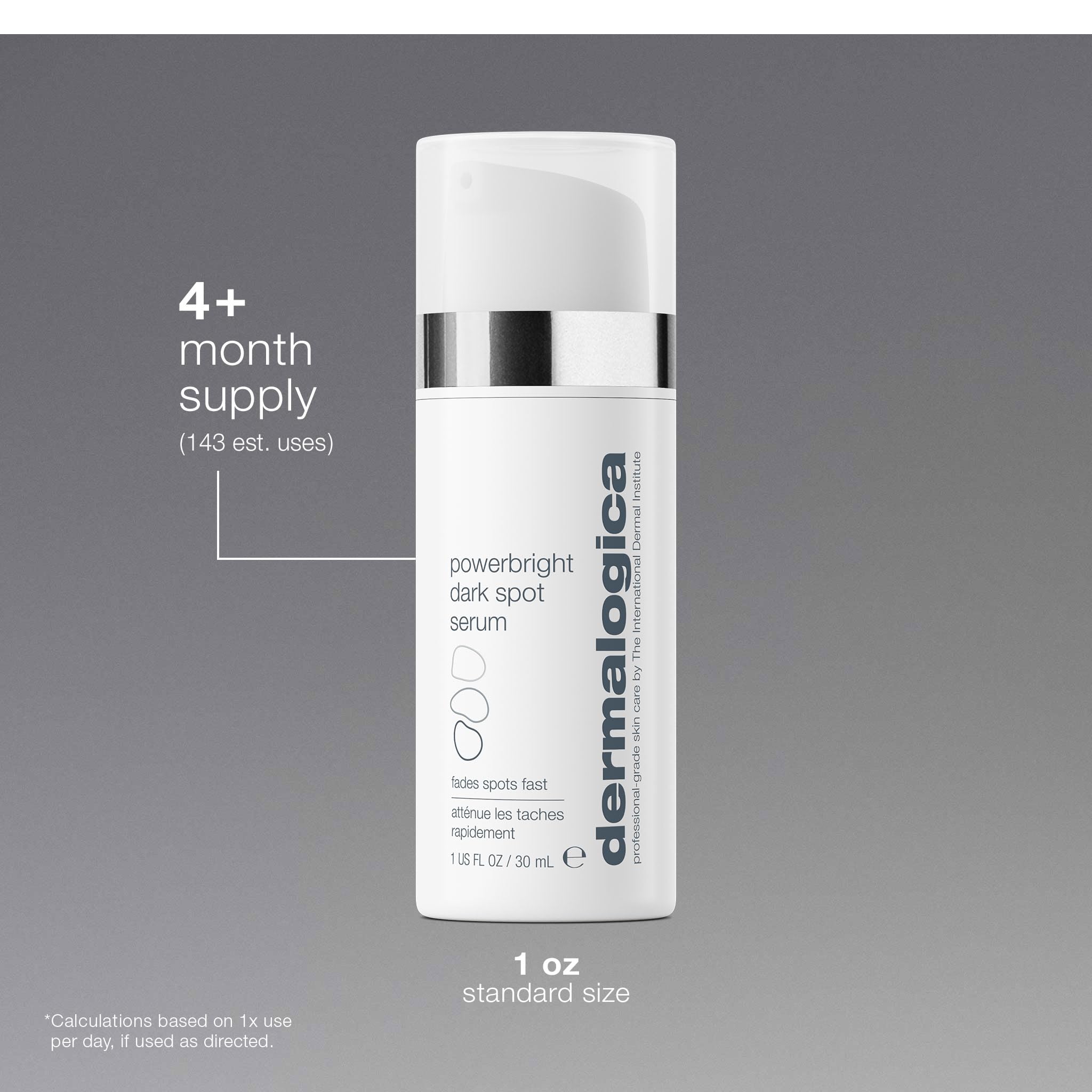 Dermalogica PowerBright before and after skin tile showing improved evenness and luminosity