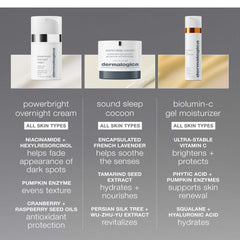 Dermalogica packaging label closeup showing product name and targeted brightening benefit
