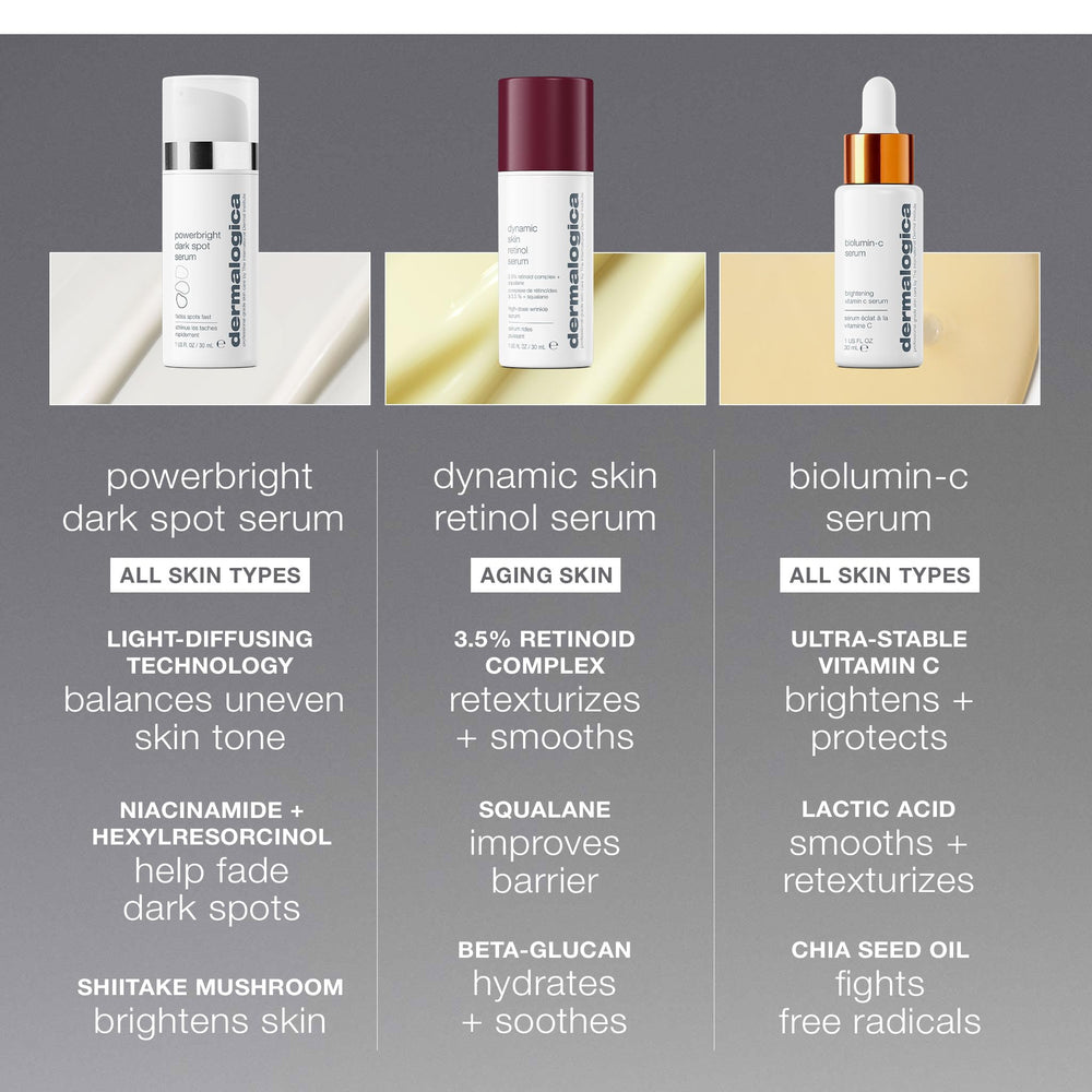 Dermalogica PowerBright held in hand for scale illustrating one fluid ounce size