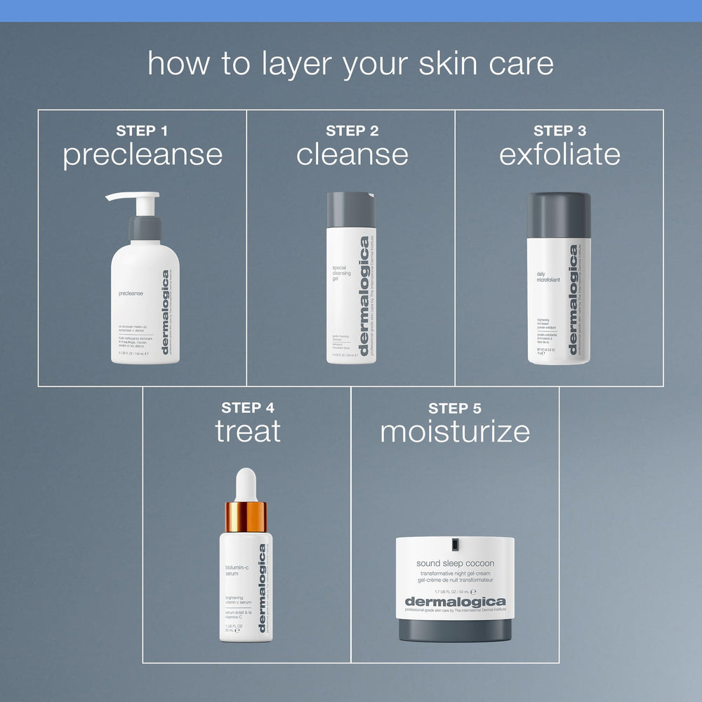 Dermalogica back label showing ingredients and professional formulation benefit