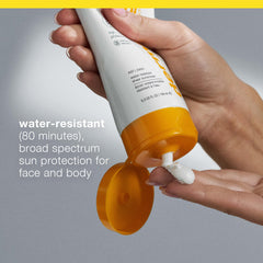Dermalogica Protection 50 Sport bottle cap and label detail showing clear instructions