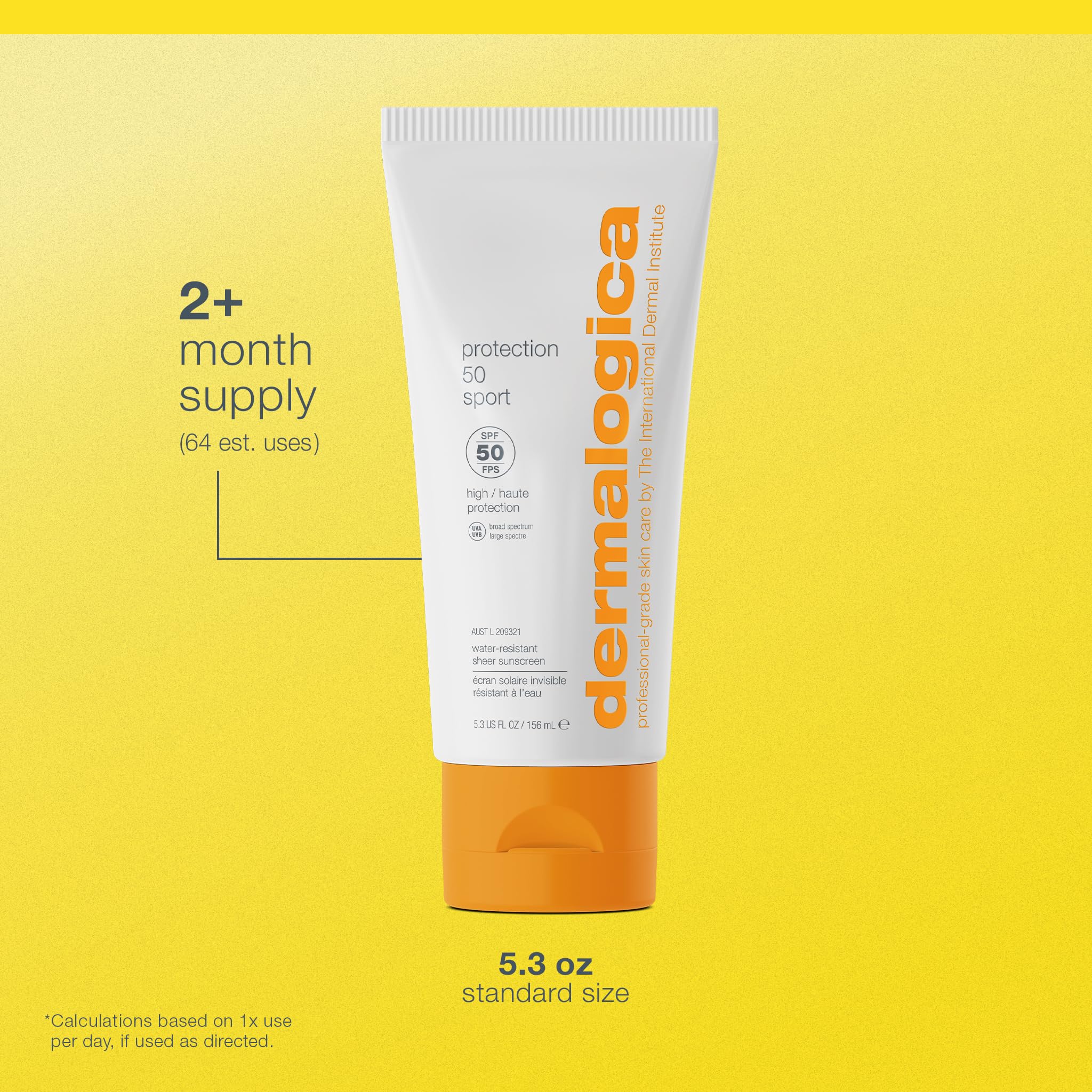 Dermalogica Protection 50 Sport size comparison in hand for scale and portability